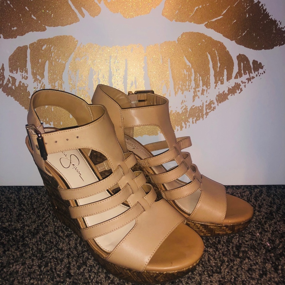 Jessica Simpson Classic Tan Wedges!